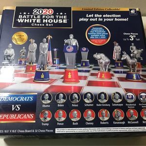 2020 Battle For The White House Chess Set Democrats Vs Republicans Biden Trump